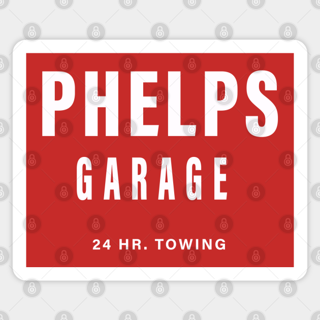 Phelps Garage 24 Hr. Towing Halloween Sticker TeePublic